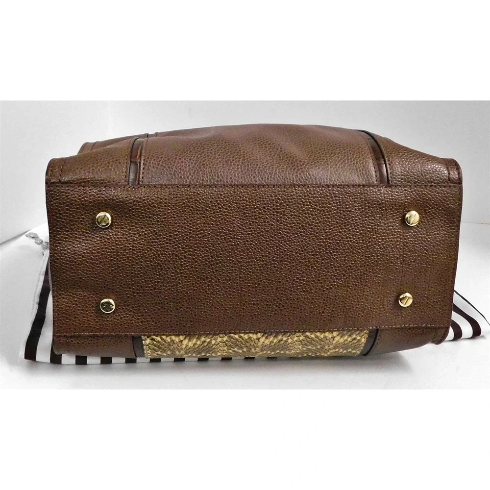 Henri‎ Bendel Snake Embossed Leather Satchel Bag